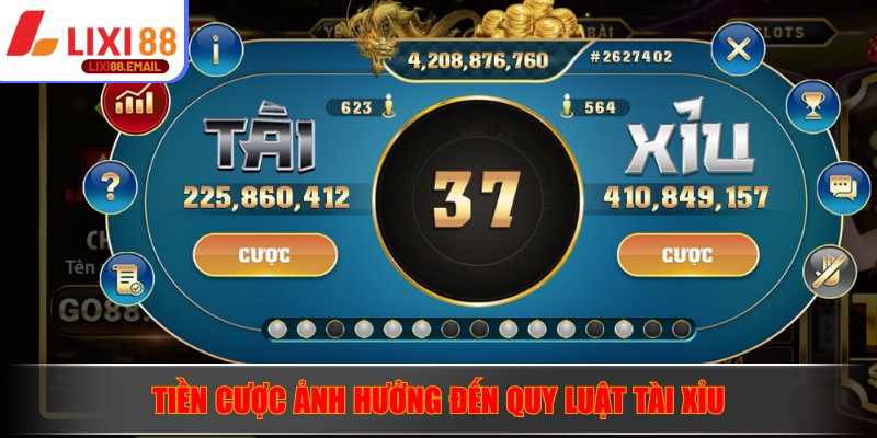 Tiền cược tác động đến kết quả phiên tài xỉu